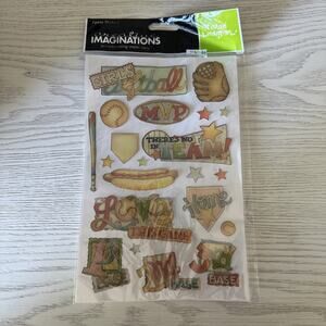 Creative Imaginations Scrapbooking Baseball Stickers New